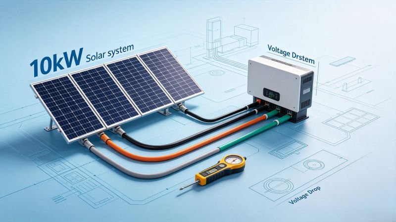 solar cable size calculation 10kW