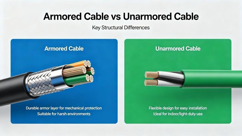 armored cable vs unarmored cable