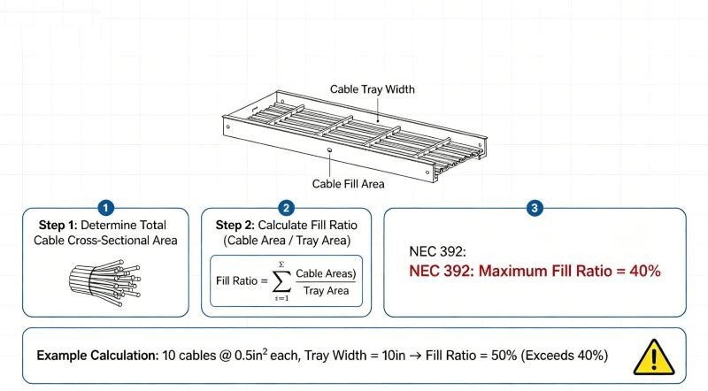 cable tray fill ratio