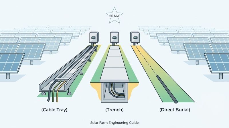 Cable Management in Utility-Scale Solar Farms