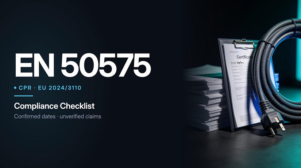 EN 50575 & New CPR 2024/3110: Cable Importer Checklist
