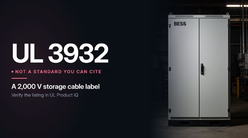 ul 3932 energy storage cable