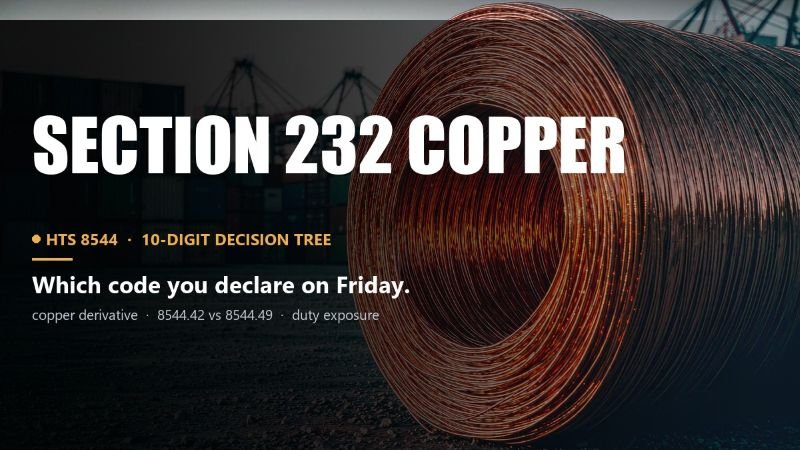 copper tariff 232 cable